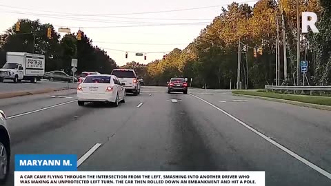 "Unprecedented Freeway Collision Captured on Dash Cam"