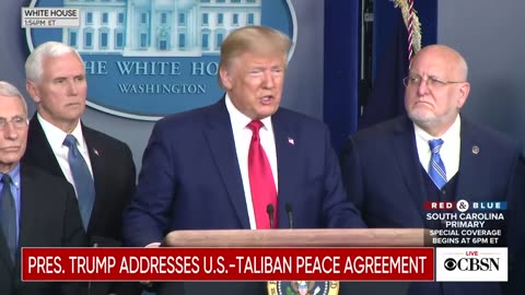 29FEB20 "It's been a very long journey," Trump says in an announcement of a peace deal with the Taliban.
