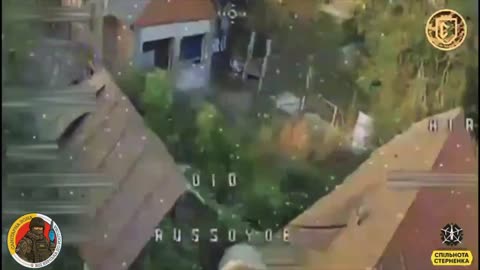 🔥🦅 Destruction of a house with Russian military on the territory of Belgorod