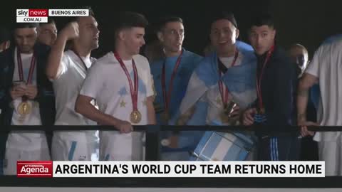 Argentina soccer team return home after winning the 2022 FIFA World Cup