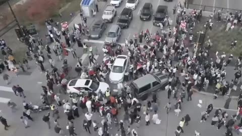 In the United States, a driver drove into a crowd of pro-Palestinian demonstrators