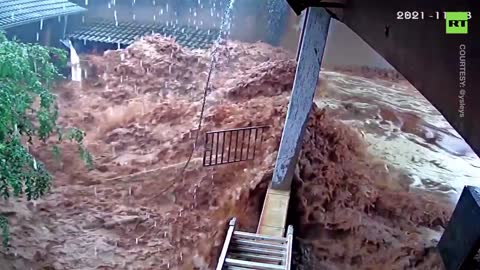 Mudslide Destroys Home In Brazil