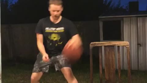 Basketball trick gone wrong