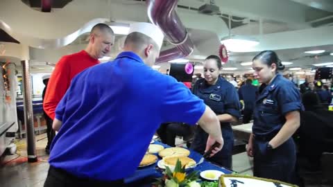 Thanksgiving aboard USS Carl Vinson in the Arabian Gulf U.S. Navy