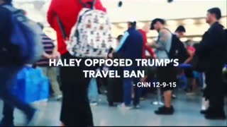 President Trump ad focuses on Nikki and Biden on border policy positions. No difference.