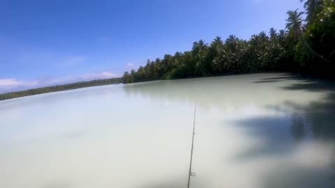 Fishing on a beautiful island