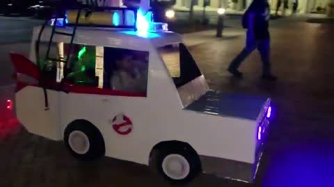 Those Kids Made Their Own Ghostbusters Car For Halloween