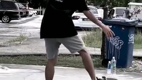 skateboarding on the street