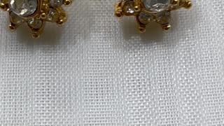 18KGP 15mm Post Earrings. Made with Swarovski Crystal. Party. Event. Banquet