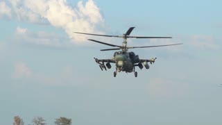 KA52 Helicopter attacking ground targets