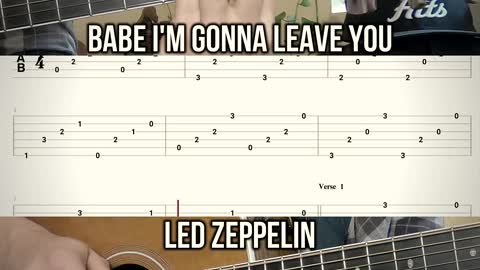 Babe I'm Gonna Leave You by Led Zeppelin