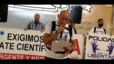 Policia por la libertad NO HAY COVID Valencia 2 de Octubre 2021. Plandemia