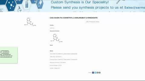 CAS: 54494-74-5 DIMETHYL 2-ANILINOBUT-2-ENEDIOATE NEW BMK OIL