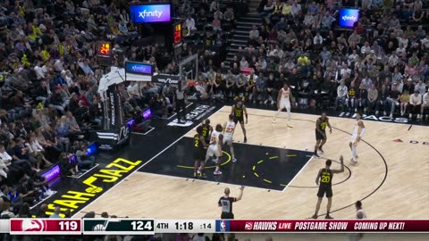 Dejounte Murray Rains Threes! Jazz Lead Narrows to 2 Points (124-122) (vs. Hawks)