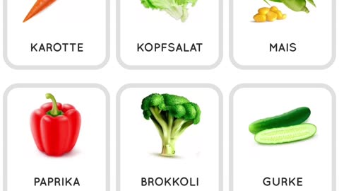 Learn German Vegetables for beginners (Lerne Deutsch Gemüse für Anfänger)