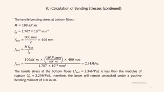 CONC102-102-101: Elastic Analysis of an Uncracked Reinforced Concrete Beam.