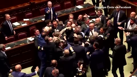 Italian lawmakers brawl in parliament over reforms