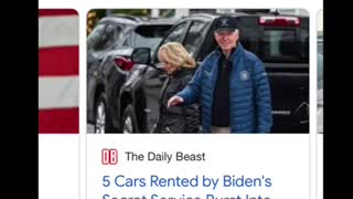 Five cars on fire, the secret service of Biden.
