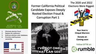 Former California Political Candidate Explains Why Election Fraud is Rampant and Corrupt AF-1