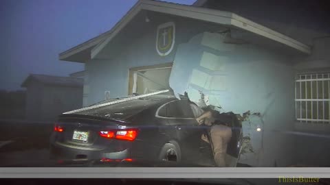 Dash cam shows driver fleeing police at 100 mph slams into Florida church