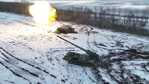 Russian military showed footage of the world's most powerful artillery piece