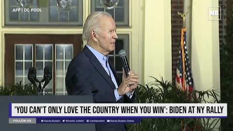 'You can't only love the country when you win': Biden at NY rally for midterms