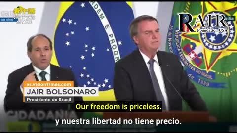 Brazil's Jair Bolsonaro Slaps Covid Jab Tyranny: 'Our Freedom is Priceless'