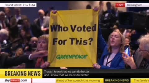 Protestors at Tory Conference