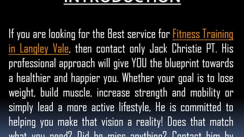 One of the Best service for Fitness Training in Langley Vale