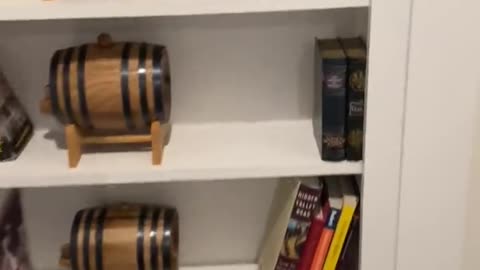 Secret Bar Hidden Behind Bookshelf