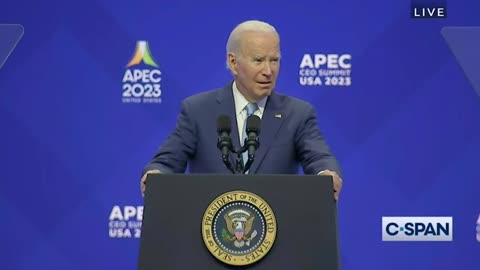 Biden laughs and gives up instead of mispronouncing businesses names