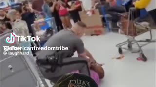 Massive Shoplifter Calls Walmart Racist While Rolling Around On Ground (Must See!)