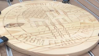 ASMR CNC Router Engraving Pine Wood