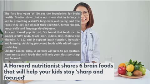 TRENDING NEW 6 brain foods that will help your kids stay ‘sharp and focused’