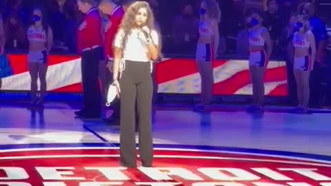 Entire Stadium Sings National Anthem After Singer Has Mic Troubles #Shorts