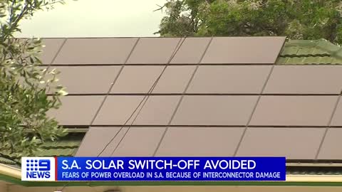 Fears excess solar energy may cause statewide shut down _ 9 News Australia
