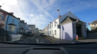 Driving to South beach. TENBY. Wales. 28th Oct 2022