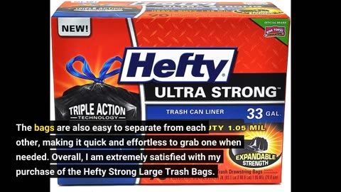 Buyer reviews : Hefty Strong Large Trash Bags, 33 Gallon, 48 Count