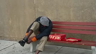 Police Officer Buys A Homeless Man Boots