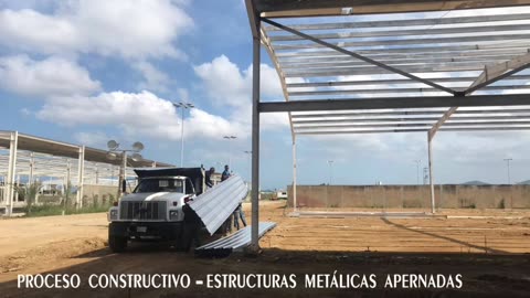 Aerocentro Parque Industrial - Proceso constructivo (Estructura metálica apernada 1)