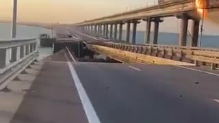 Fire and explosions in the area of the Crimean Bridge