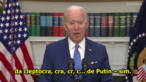 Biden: Vamos confiscar os ganhos ilícitos da cleptocra, cra, cr, c... de Putin.