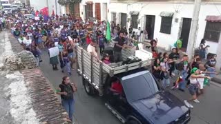 Así se vive la marcha de no violencia a la mujer en Cartagena
