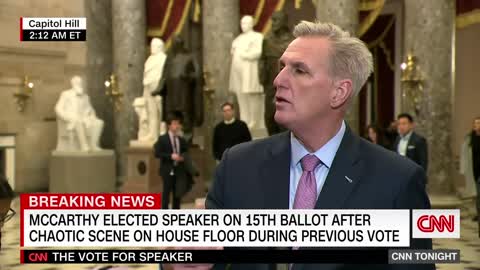 Dana Bash reacts to McCarthy thanking Trump for speaker role