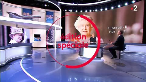 Annoncement of the Death of Her Majesty The Queen Elizabeth II - France 2 (France)