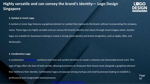 Highly versatile and can convey the brand’s identity — Logo Design Singapore