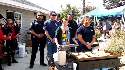 Pancake Flipping at the Nipomo Firefighters Association Annual Pancake Breakfast