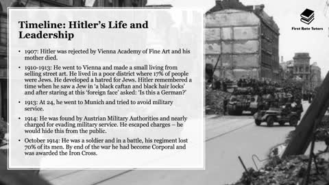 NAZI GERMANY REVISION: HITLERS LIFE & LEADERSHIP TIMELINE, 1889–1945