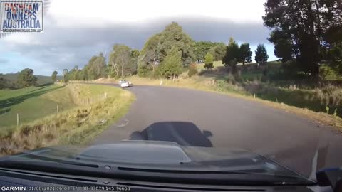 Camry driver finds out the hard way he isn't driving a rally car Victoria