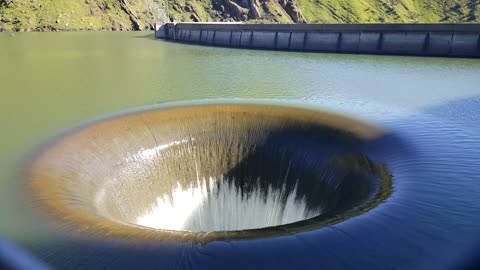 Morning Glory Spillway flowing Lake Berryessa